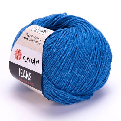 E-parduotuvė „Ką mezgi?“ - Mezgimo siūlai internetu | YarnArt Jeans 16 mėlyna - www.kamezgi.lt - 55% medvilnė, 45% poliakrilas