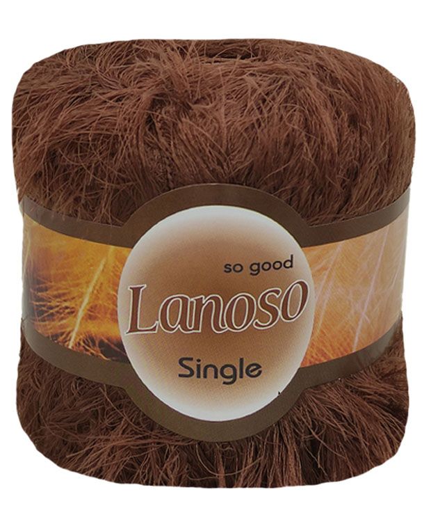 E-parduotuvė „Ką mezgi?“ - Mezgimo siūlai internetu | Lanoso Single 924 ruda - www.kamezgi.lt - 90% poliamidas, 10% poliesteris