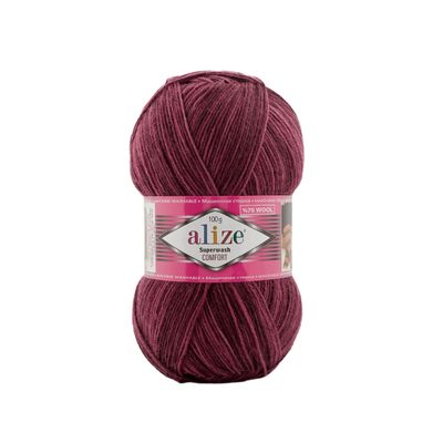 E-parduotuvė „Ką mezgi?“ - Mezgimo siūlai internetu | Alize Superwash Comfort 8035 - www.kamezgi.lt - 75% skalbiama vilna, 25% poliamidas | Mezgimo siūlai kojinėms, spalvoti kojinių mezgimo siūlai, siūlai vilnonėms kojinėms megzti