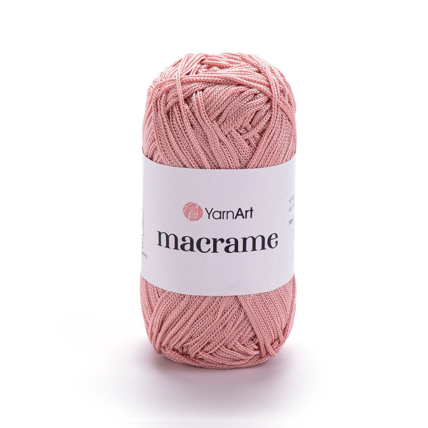 YarnArt Macrame nėrimo virvelė 171 pudros rožinė