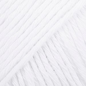 E-parduotuvė „Ką mezgi?“ - Mezgimo siūlai internetu | DROPS Cotton Light 02 white (balta) - www.kamezgi.lt - 50% medvilnė, 50% poliesteris