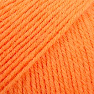 E-parduotuvė „Ką mezgi?“ - Mezgimo siūlai internetu | DROPS Fabel 119 electric orange (ryški oranžinė) - www.kamezgi.lt - 75% vilna, 25% poliamidas