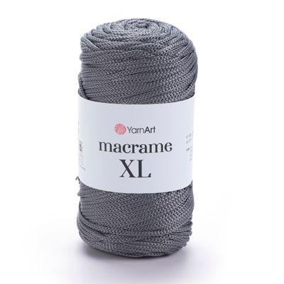 E-parduotuvė „Ką mezgi?“ - Mezgimo siūlai internetu | YarnArt Macrame XL nėrimo virvelė 159 tamsiai pilka - www.kamezgi.lt - 100% poliesteris