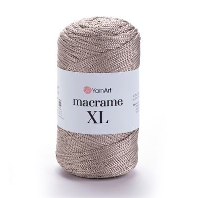 E-parduotuvė „Ką mezgi?“ - Mezgimo siūlai internetu | YarnArt Macrame XL nėrimo virvelė 156 rusva - www.kamezgi.lt - 100% poliesteris