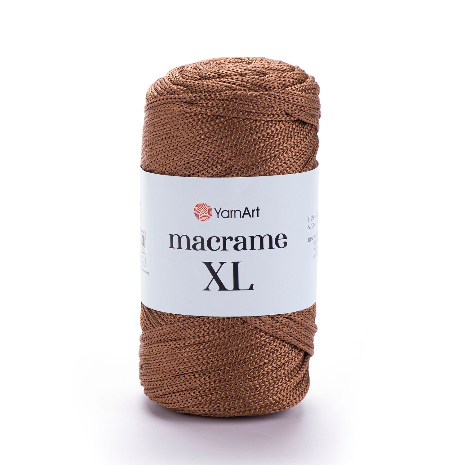 E-parduotuvė „Ką mezgi?“ - Mezgimo siūlai internetu | YarnArt Macrame XL nėrimo virvelė 151 ruda - www.kamezgi.lt - 100% poliesteris