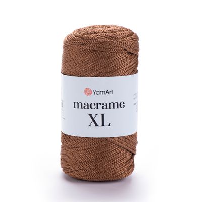 E-parduotuvė „Ką mezgi?“ - Mezgimo siūlai internetu | YarnArt Macrame XL nėrimo virvelė 151 ruda - www.kamezgi.lt - 100% poliesteris