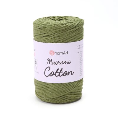 E-parduotuvė „Ką mezgi?“ - Mezgimo siūlai internetu | YarnArt Macrame Cotton nėrimo virvelė 787 samanų žalia - www.kamezgi.lt - 80% medvilnė, 20% poliesteris
