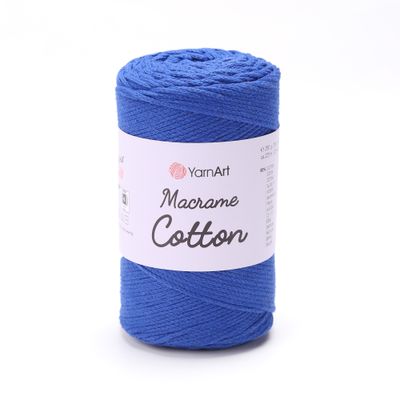 E-parduotuvė „Ką mezgi?“ - Mezgimo siūlai internetu | YarnArt Macrame Cotton nėrimo virvelė 772 mėlyna - www.kamezgi.lt - 80% medvilnė, 20% poliesteris