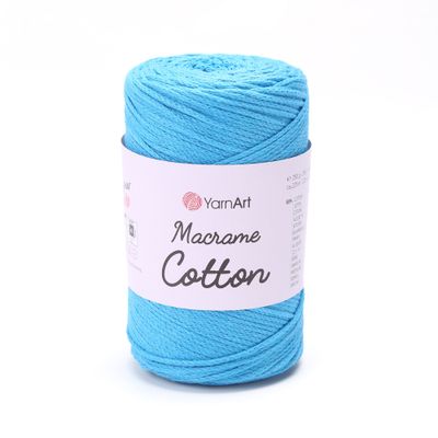 E-parduotuvė „Ką mezgi?“ - Mezgimo siūlai internetu | YarnArt Macrame Cotton nėrimo virvelė 780 sodri žydra - www.kamezgi.lt - 80% medvilnė, 20% poliesteris