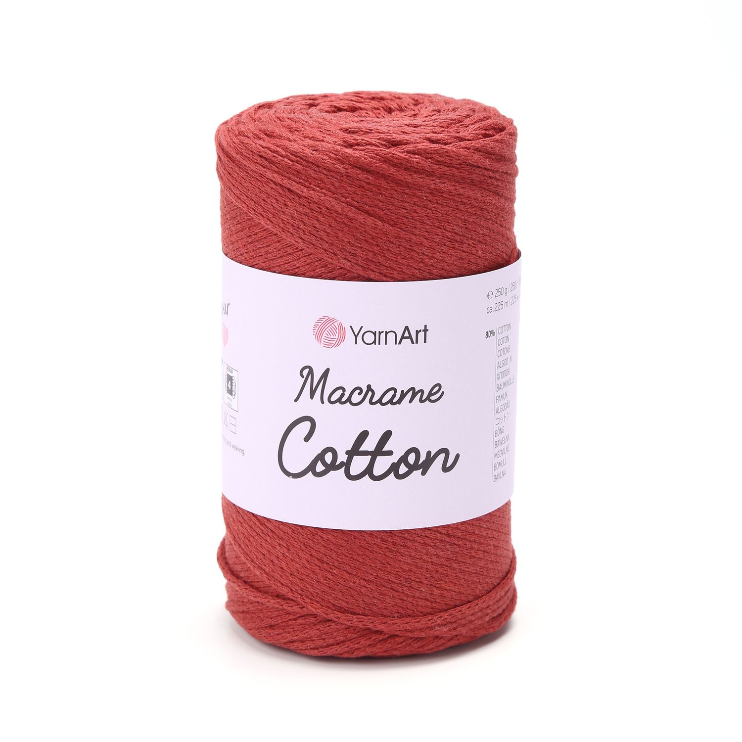 E-parduotuvė „Ką mezgi?“ - Mezgimo siūlai internetu | YarnArt Macrame Cotton nėrimo virvelė 785 rūdžių - www.kamezgi.lt - 80% medvilnė, 20% poliesteris