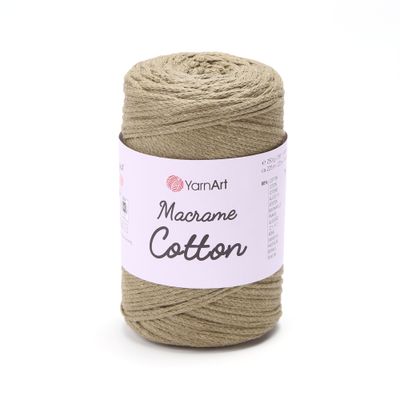 E-parduotuvė „Ką mezgi?“ - Mezgimo siūlai internetu | YarnArt Macrame Cotton nėrimo virvelė 793 šviesi chaki - www.kamezgi.lt - 80% medvilnė, 20% poliesteris