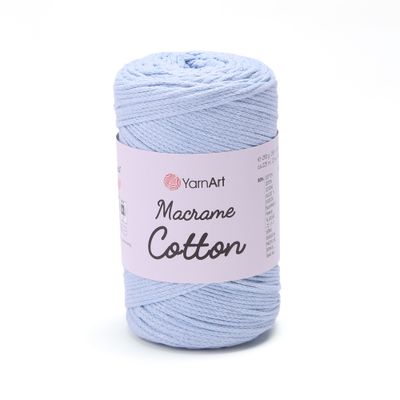 E-parduotuvė „Ką mezgi?“ - Mezgimo siūlai internetu | YarnArt Macrame Cotton nėrimo virvelė 760 žydra - www.kamezgi.lt - 80% medvilnė, 20% poliesteris
