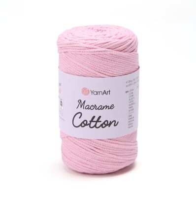 E-parduotuvė „Ką mezgi?“ - Mezgimo siūlai internetu | YarnArt Macrame Cotton nėrimo virvelė 762 rožinė - www.kamezgi.lt - 80% medvilnė, 20% poliesteris