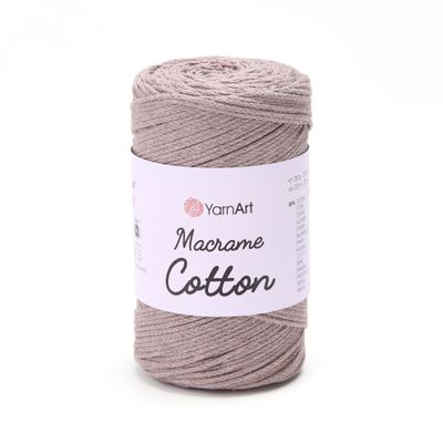 E-parduotuvė „Ką mezgi?“ - Mezgimo siūlai internetu | YarnArt Macrame Cotton nėrimo virvelė 768 tamsi smėlio - www.kamezgi.lt - 80% medvilnė, 20% poliesteris