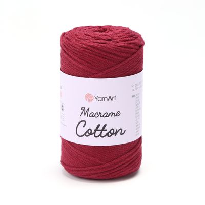 E-parduotuvė „Ką mezgi?“ - Mezgimo siūlai internetu | YarnArt Macrame Cotton nėrimo virvelė 781 bordo - www.kamezgi.lt - 80% medvilnė, 20% poliesteris