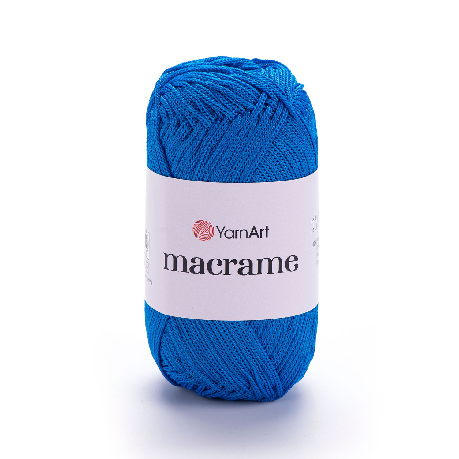 E-parduotuvė „Ką mezgi?“ - Mezgimo siūlai internetu | YarnArt Macrame nėrimo virvelė 139 mėlyna - www.kamezgi.lt - 100% poliesteris