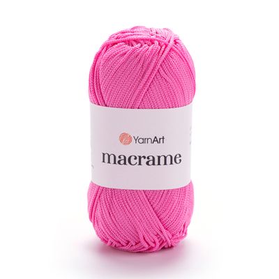 E-parduotuvė „Ką mezgi?“ - Mezgimo siūlai internetu | YarnArt Macrame nėrimo virvelė 147 rožinė - www.kamezgi.lt - 100% poliesteris