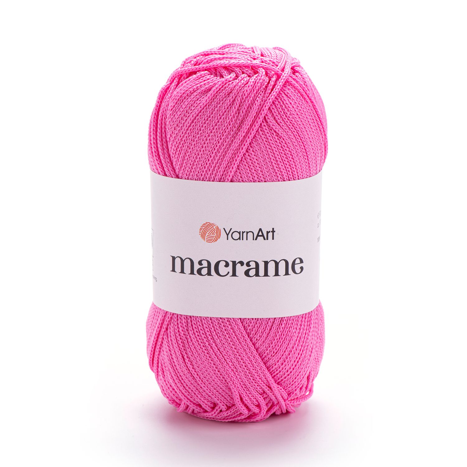 E-parduotuvė „Ką mezgi?“ - Mezgimo siūlai internetu | YarnArt Macrame nėrimo virvelė 147 rožinė - www.kamezgi.lt - 100% poliesteris