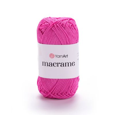 E-parduotuvė „Ką mezgi?“ - Mezgimo siūlai internetu | YarnArt Macrame nėrimo virvelė 140 fuksijų (magenta) - www.kamezgi.lt - 100% poliesteris