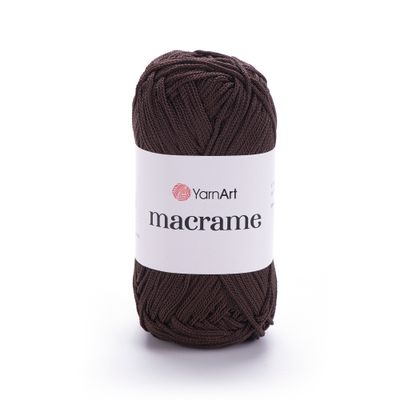 E-parduotuvė „Ką mezgi?“ - Mezgimo siūlai internetu | YarnArt Macrame nėrimo virvelė 157 tamsiai ruda - www.kamezgi.lt - 100% poliesteris