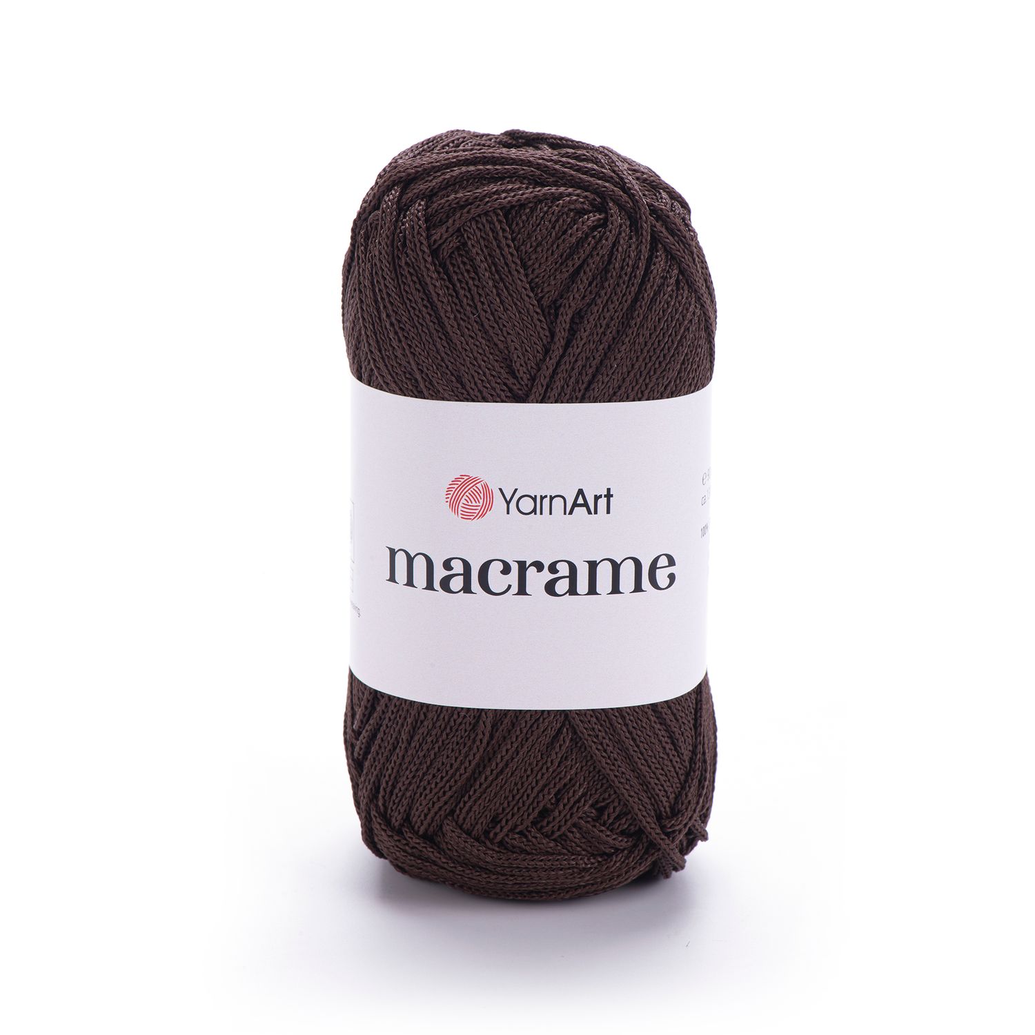 E-parduotuvė „Ką mezgi?“ - Mezgimo siūlai internetu | YarnArt Macrame nėrimo virvelė 157 tamsiai ruda - www.kamezgi.lt - 100% poliesteris