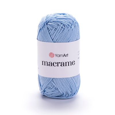 E-parduotuvė „Ką mezgi?“ - Mezgimo siūlai internetu | YarnArt Macrame nėrimo virvelė 133 žydra - www.kamezgi.lt - 100% poliesteris