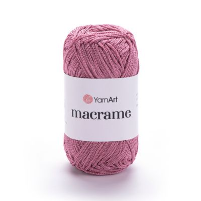 E-parduotuvė „Ką mezgi?“ - Mezgimo siūlai internetu | YarnArt Macrame nėrimo virvelė 141 sendinta rožinė - www.kamezgi.lt - 100% poliesteris