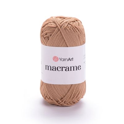 E-parduotuvė „Ką mezgi?“ - Mezgimo siūlai internetu | YarnArt Macrame nėrimo virvelė 131 rusva - www.kamezgi.lt - 100% poliesteris