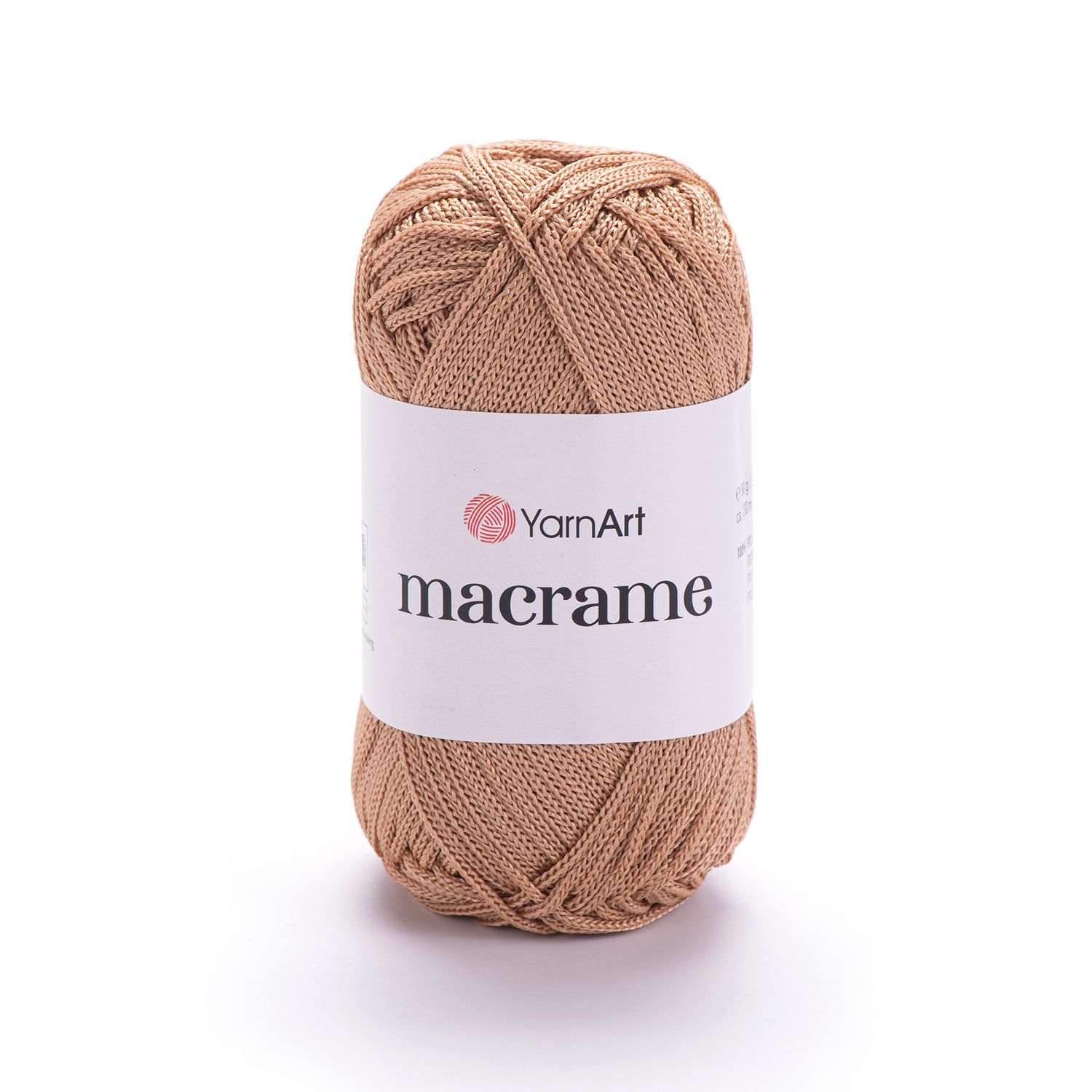 E-parduotuvė „Ką mezgi?“ - Mezgimo siūlai internetu | YarnArt Macrame nėrimo virvelė 131 rusva - www.kamezgi.lt - 100% poliesteris