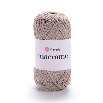 E-parduotuvė „Ką mezgi?“ - Mezgimo siūlai internetu | YarnArt Macrame nėrimo virvelė 156 šviesiai rusva - www.kamezgi.lt - 100% poliesteris