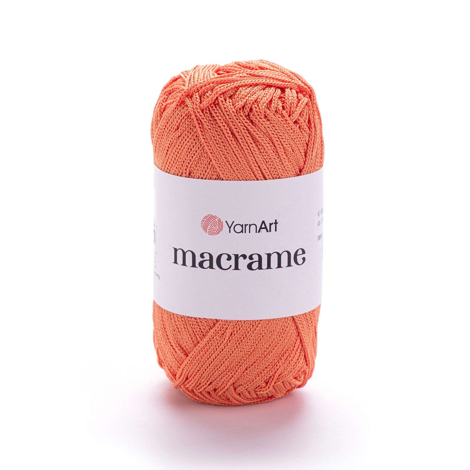 E-parduotuvė „Ką mezgi?“ - Mezgimo siūlai internetu | YarnArt Macrame nėrimo virvelė 160 oranžinė - www.kamezgi.lt - 100% poliesteris