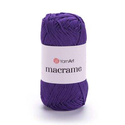 E-parduotuvė „Ką mezgi?“ - Mezgimo siūlai internetu | YarnArt Macrame nėrimo virvelė 167 violetinė - www.kamezgi.lt - 100% poliesteris