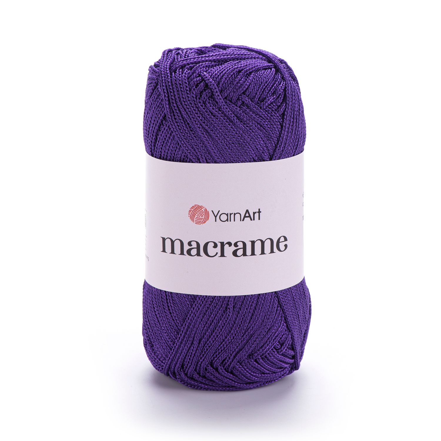 E-parduotuvė „Ką mezgi?“ - Mezgimo siūlai internetu | YarnArt Macrame nėrimo virvelė 167 violetinė - www.kamezgi.lt - 100% poliesteris