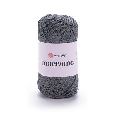 E-parduotuvė „Ką mezgi?“ - Mezgimo siūlai internetu | YarnArt Macrame nėrimo virvelė 159 tamsiai pilka - www.kamezgi.lt - 100% poliesteris