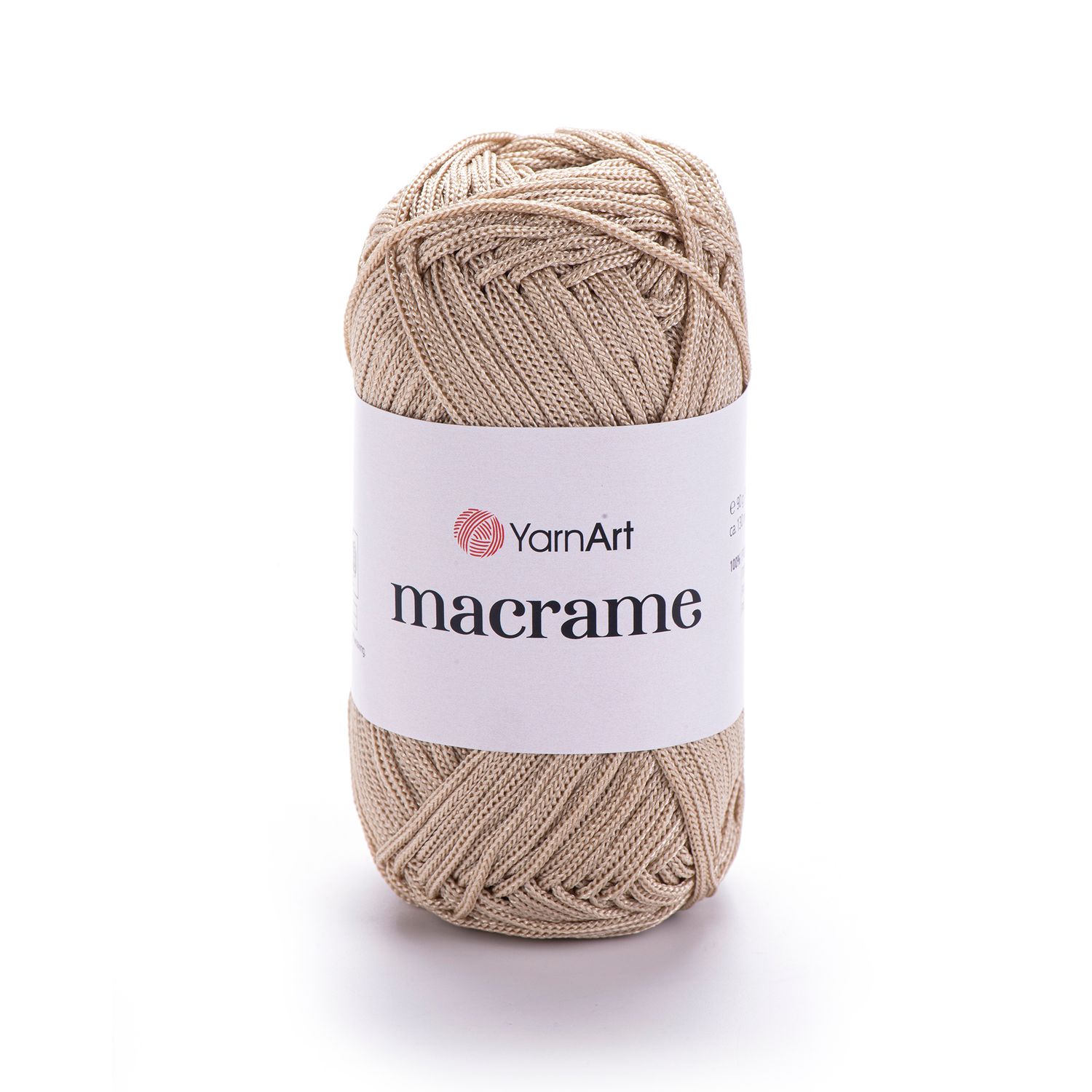 E-parduotuvė „Ką mezgi?“ - Mezgimo siūlai internetu | YarnArt Macrame nėrimo virvelė 166 smėlio - www.kamezgi.lt - 100% poliesteris