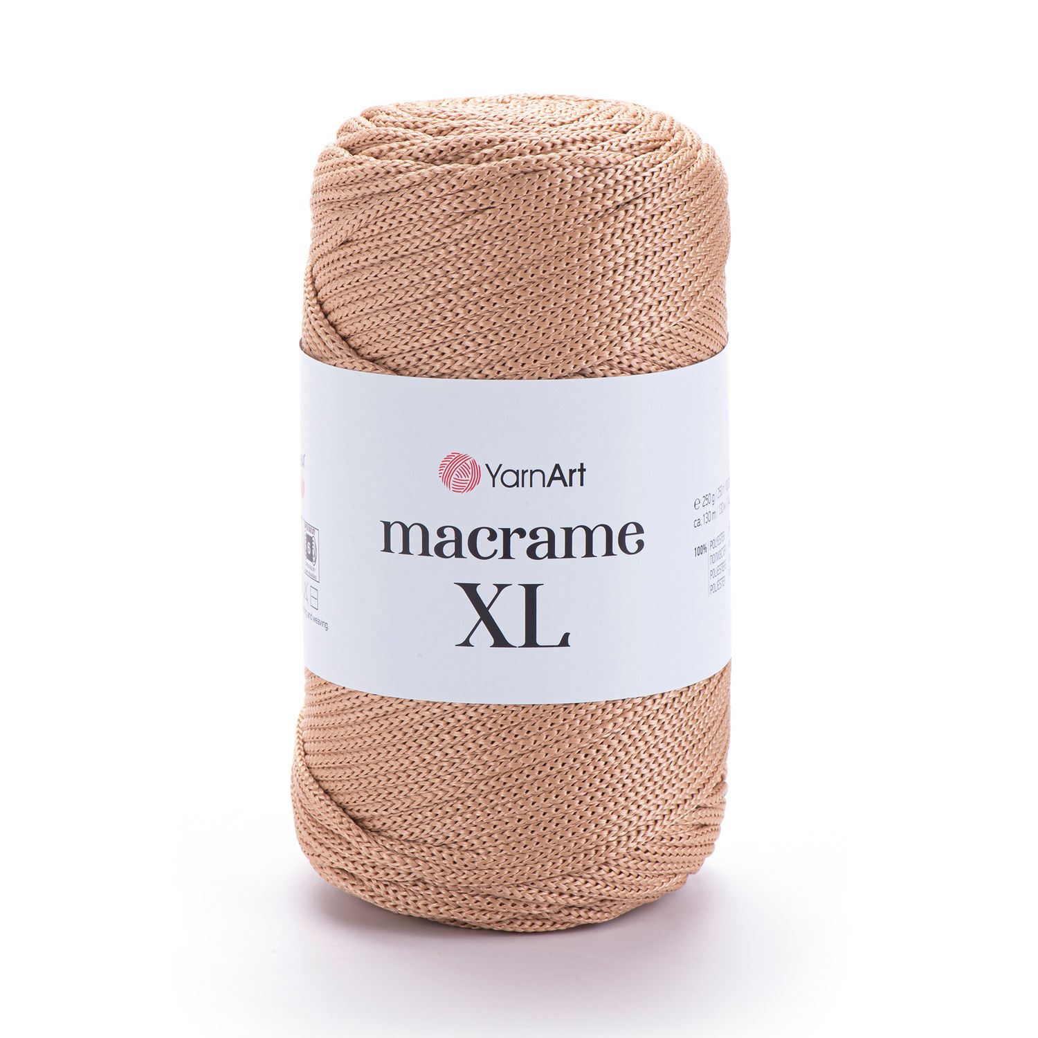 YarnArt Macrame XL 131 nėrimo virvelė - padėkliukams, krepšiams, kilimams nerti | kamezgi.lt mezgimo siūlai internetu