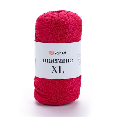 YarnArt Macrame XL nėrimo virvelė 143 raudona YarnArt Macrame XL 143 nėrimo virvelė - padėkliukams, krepšiams, kilimams nerti | kamezgi.lt mezgimo siūlai internetu