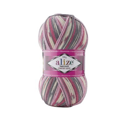 Alize Superwash Comfort 7707 - spalvingi ir tvirti siūlai kojinių mezgimui | kamezgi.lt mezgimo siūlai internetu