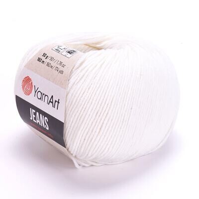 YarnArt Jeans 01 - medvilniniai siūlai amigurumi žaislams, mezgimui ir nėrimui | kamezgi.lt mezgimo siūlai internetu