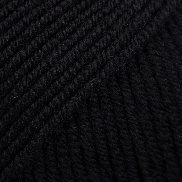 DROPS Merino Extra Fine 02 juoda - švelnūs merino vilnos siūlai kūdikių ir vaikų drabužiams | kamezgi.lt mezgimo siūlai