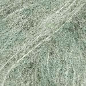 DROPS Brushed Alpaca Silk 21 sendinta žalsva DROPS Brushed Alpaca Silk - švelnūs alpakos vilnos ir šilko siūlai su pūkeliu | kamezgi.lt mezgimo siūlai internetu