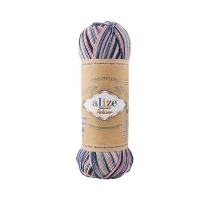 Alize Superwash Artisan 9004 - spalvingi ir tvirti siūlai kojinių mezgimui | kamezgi.lt mezgimo siūlai internetu
