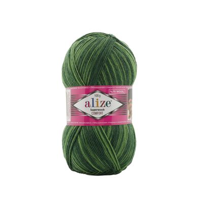 Alize Superwash Comfort 8034 - spalvingi ir tvirti siūlai kojinių mezgimui | kamezgi.lt mezgimo siūlai internetu