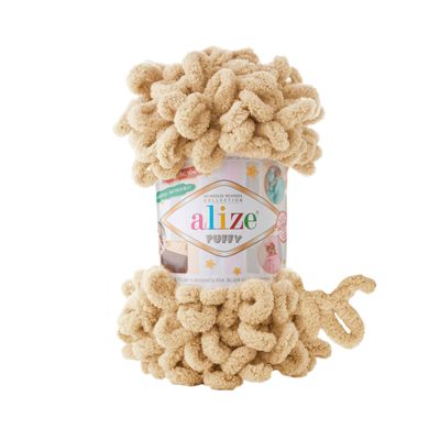Alize Puffy 95 - kilpiniai pliušiniai siūlai pledams, žaislams, mezgimui rankomis | kamezgi.lt mezgimo siūlai internetu
