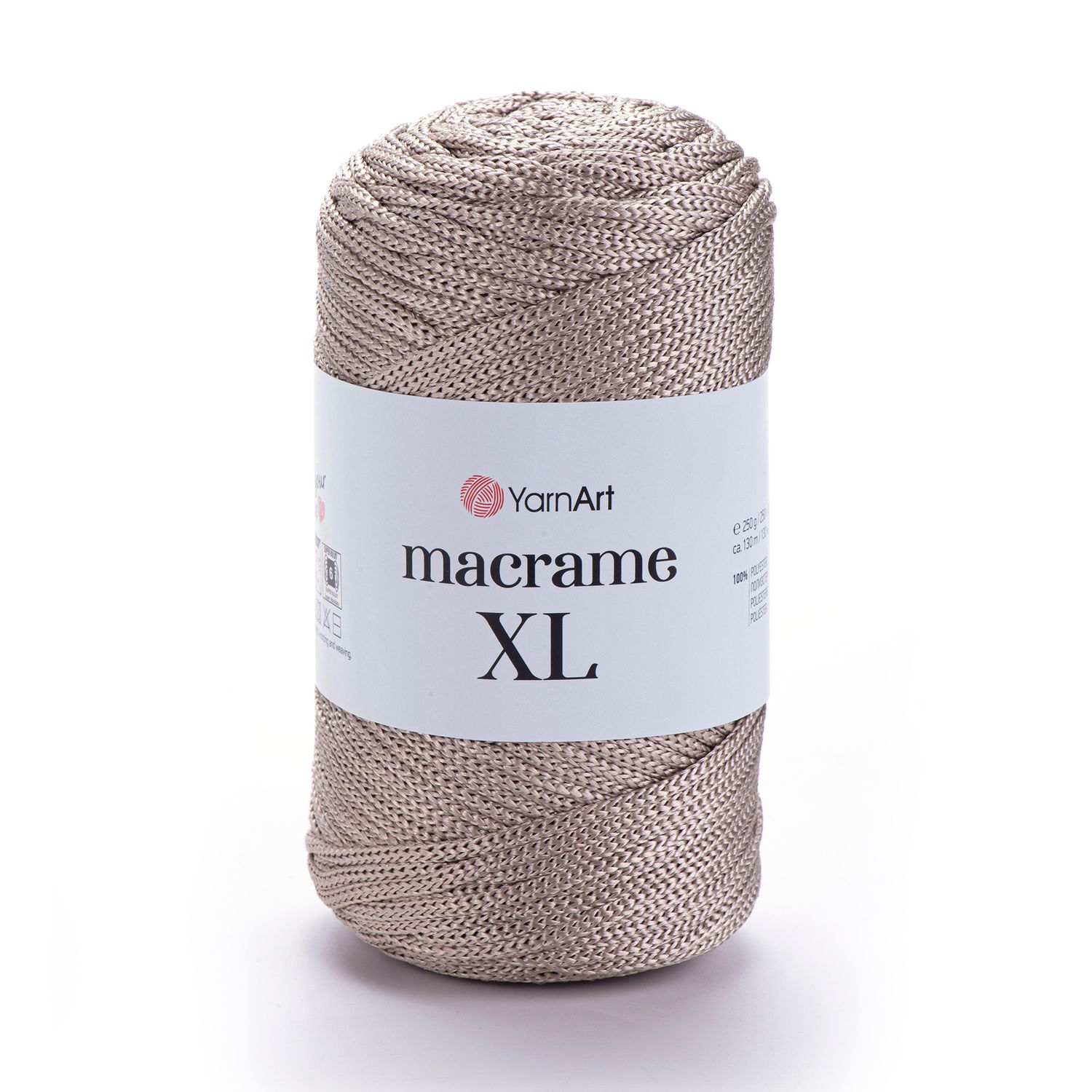 YarnArt Macrame XL 156 nėrimo virvelė - padėkliukams, krepšiams, kilimams nerti | kamezgi.lt mezgimo siūlai internetu