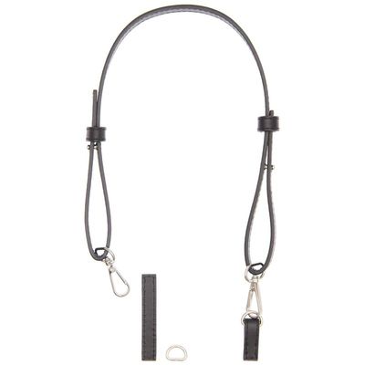 Dirbtinės odos rankena rankinei (juodos) | kamezgi.lt mezgimo siūlai internetu