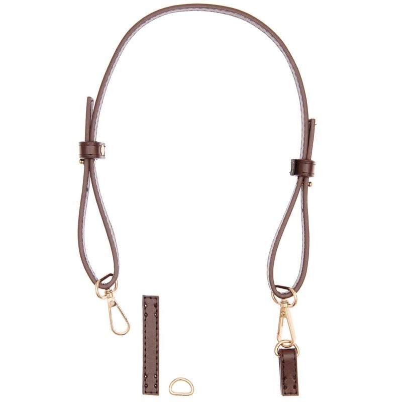 Dirbtinės odos rankena rankinei (ruda) | kamezgi.lt mezgimo siūlai internetu