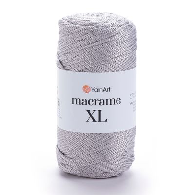 YarnArt Macrame XL nėrimo virvelė 149 šviesi pilka YarnArt Macrame XL 149 nėrimo virvelė - padėkliukams, krepšiams, kilimams nerti | kamezgi.lt mezgimo siūlai internetu