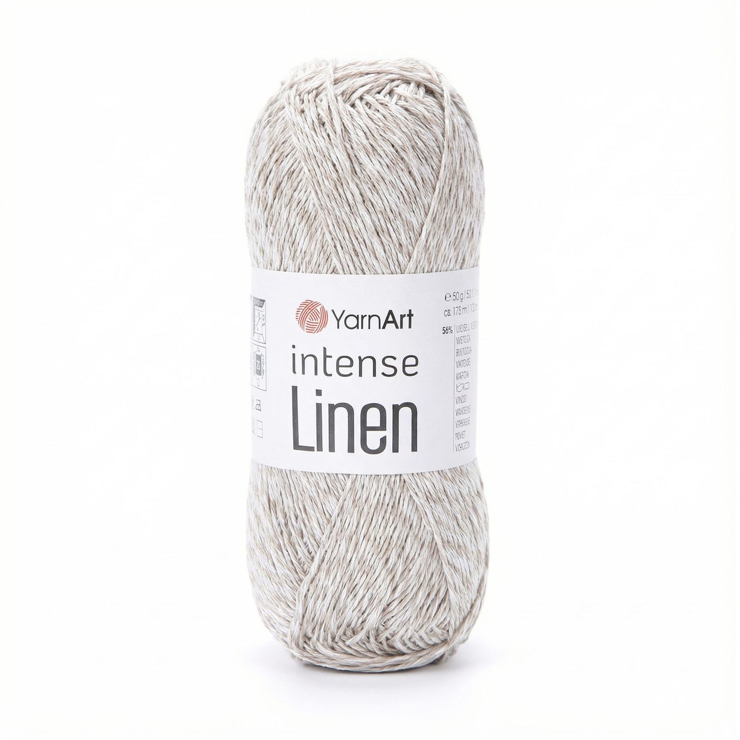 YarnArt Intense Linen 4100 - lino ir viskozės siūlai vasarai | kamezgi.lt mezgimo siūlai internetu