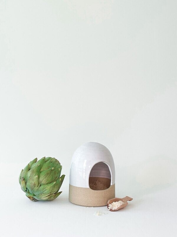 Farmhouse Pottery - Beehive Salt Cellar &amp; Spoon